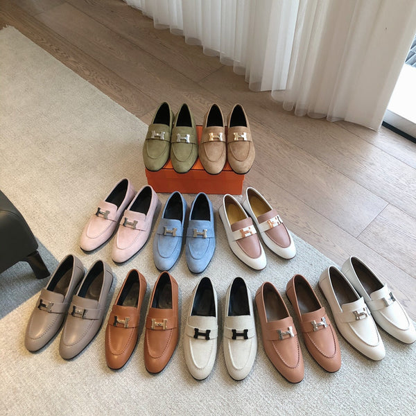 Paris Loafer Grey Canvas With Black Signature Buckle 509369