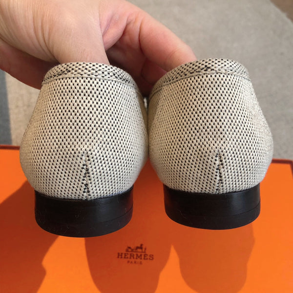 Paris Loafer Grey Canvas With Black Signature Buckle 509369