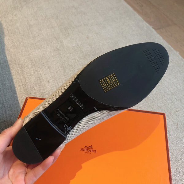 Paris Loafer Grey Canvas With Black Signature Buckle 509369