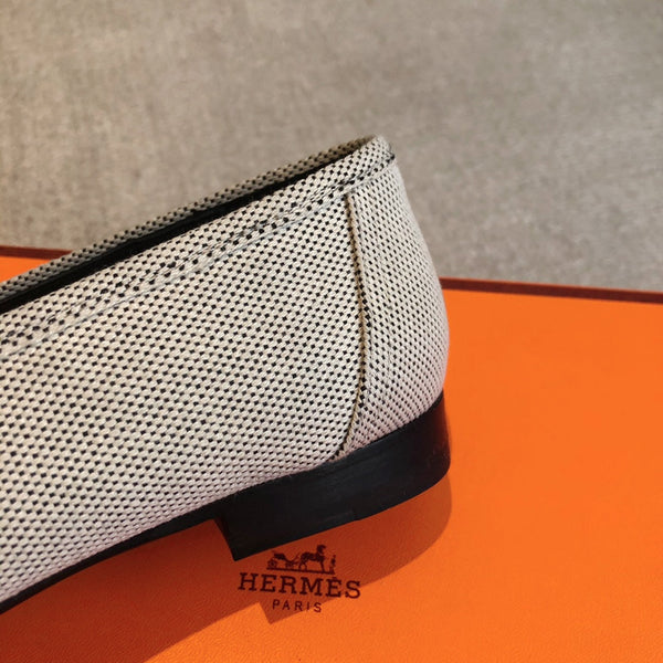 Paris Loafer Grey Canvas With Black Signature Buckle 509369