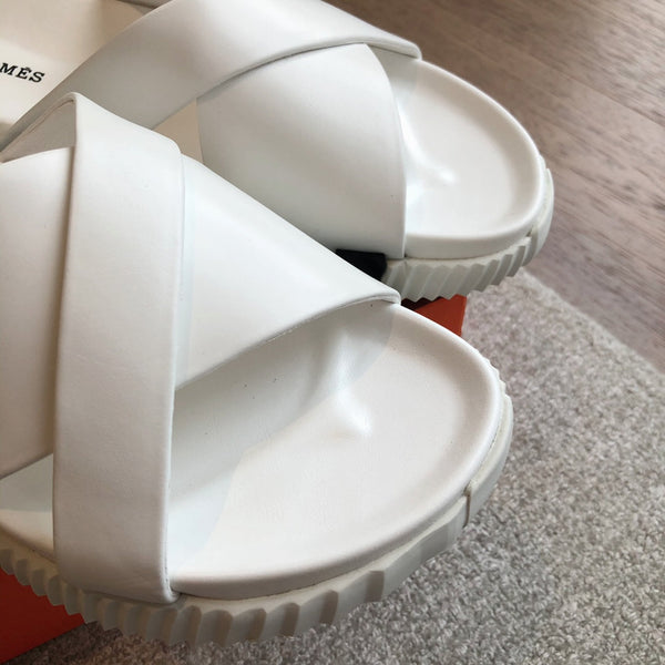 HM INFRA SANDAL WHITE CALFSKIN