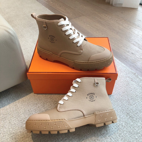 HM ITINERAIRE ANKLE BOOT CAMEL CANVAS