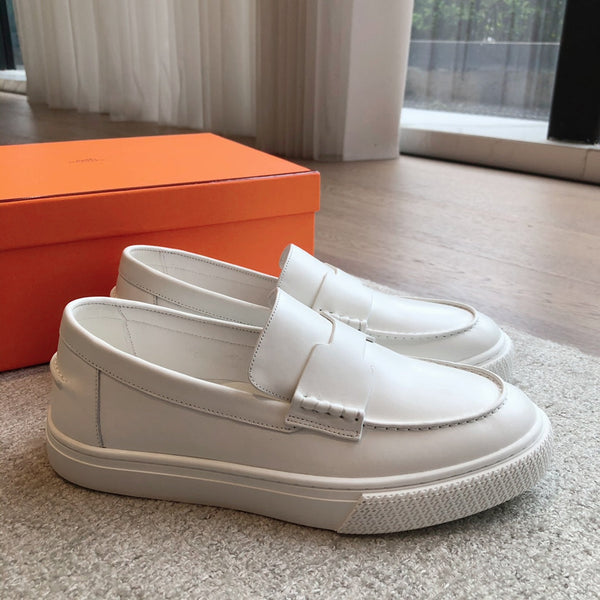 HM IKE SLIP-ON SNEAKER WHITE CALFSKIN