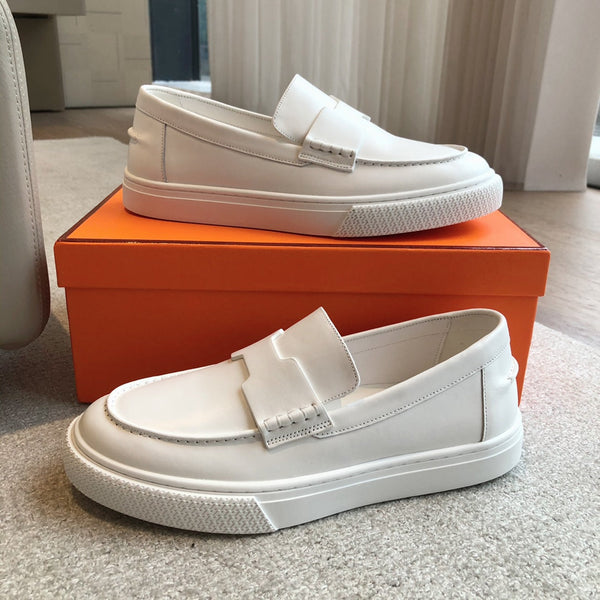 HM IKE SLIP-ON SNEAKER WHITE CALFSKIN