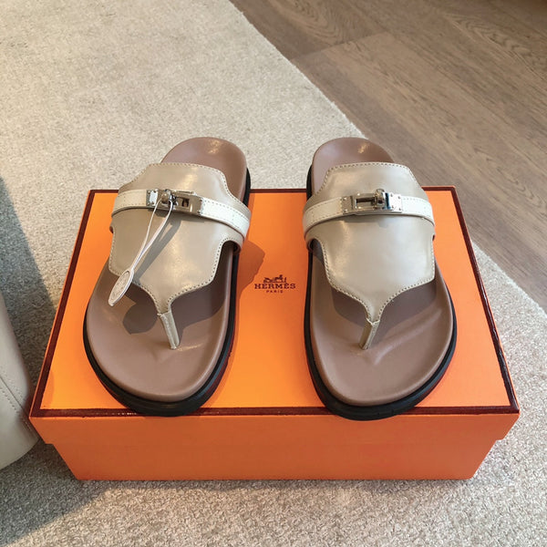 Sandalo Empire in morbida pelle di capra marrone talpa