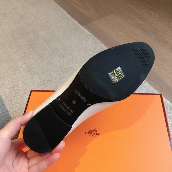 Paris Loafer Grey Canvas and White Calfskin With Signature Buckle 734378