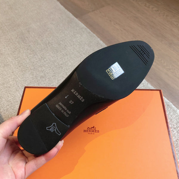 Paris Loafer Grey Canvas and Black Calfskin With Signature Buckle 734379