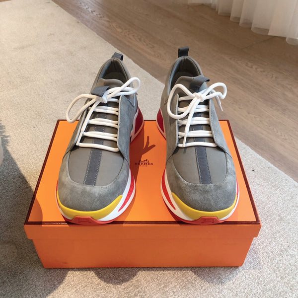 Sneaker HM Just in pelle scamosciata grigia