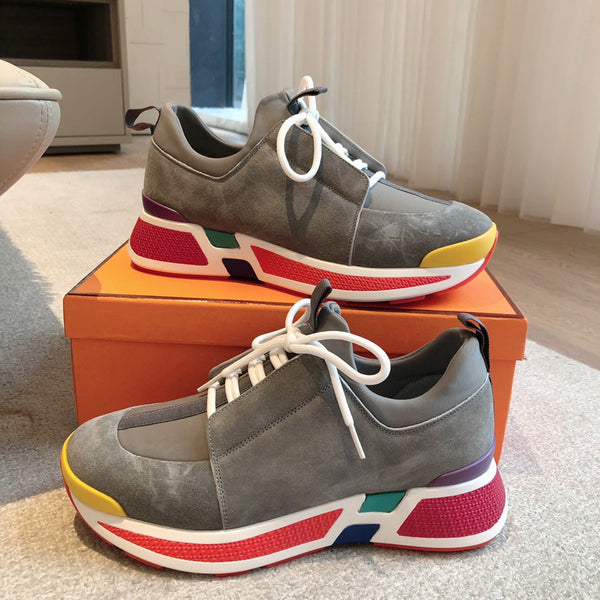 Sneaker HM Just in pelle scamosciata grigia