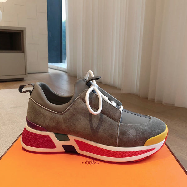 Sneaker HM Just in pelle scamosciata grigia