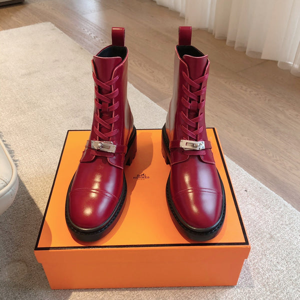 Stivaletto HM Funk in pelle di vitello rosso scuro
