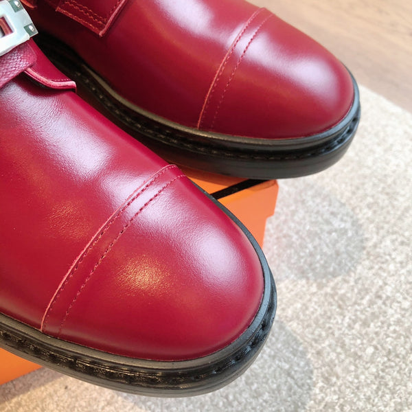 Stivaletto HM Funk in pelle di vitello rosso scuro