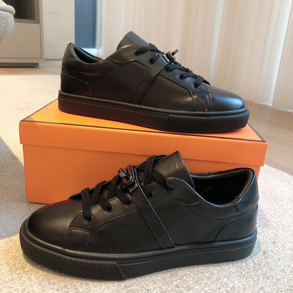 HM Day Sneaker Glossy Black Lambskin 970894