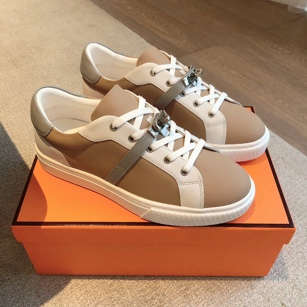 HM Day Sneaker White Mix Brown Lambskin 970889