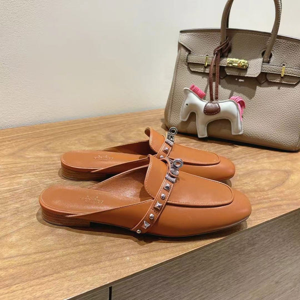 HM OZ Mule 25 Brown Calfskin