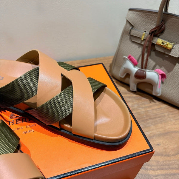 Sandalo HM 25 Kazimir in pelle di vitello bicolore