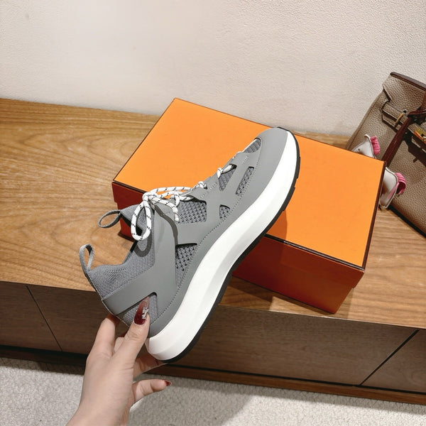 Sneaker HM 25 Katana in pelle di vitello grigia 353498