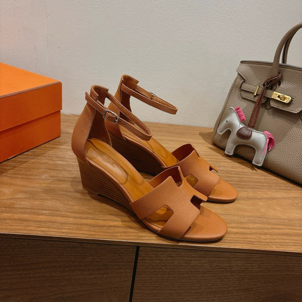 HM Encens Sandal 50mm Brown Calfskin 429014