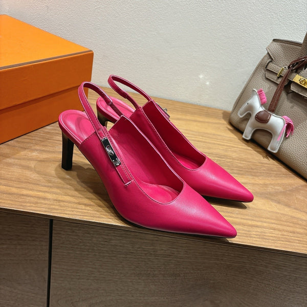 HM Lover Pump 80mm Rosa Lampone Pelle di Vitello 429027