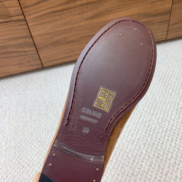 LUCO LOAFER WITH FRINGES IN COPPER BROWN SUEDE