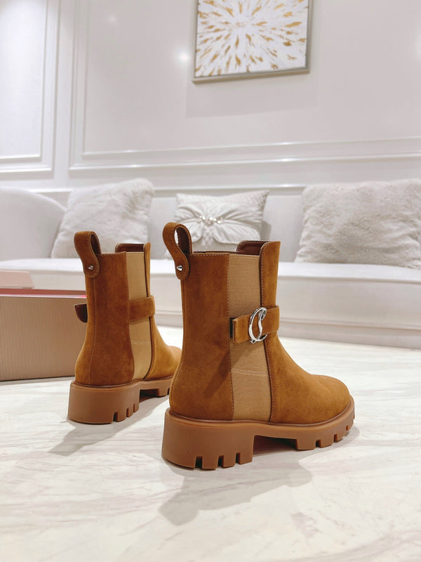 CL 25C Chelsea Booty Lug Amber Orange Suede 167679