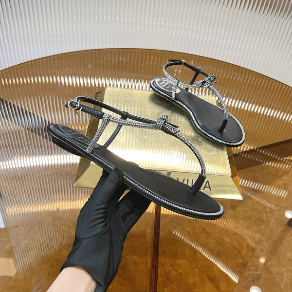 RC 25C Thong Flat-Bottom Diamond Black Silk Creo Crystal 281976