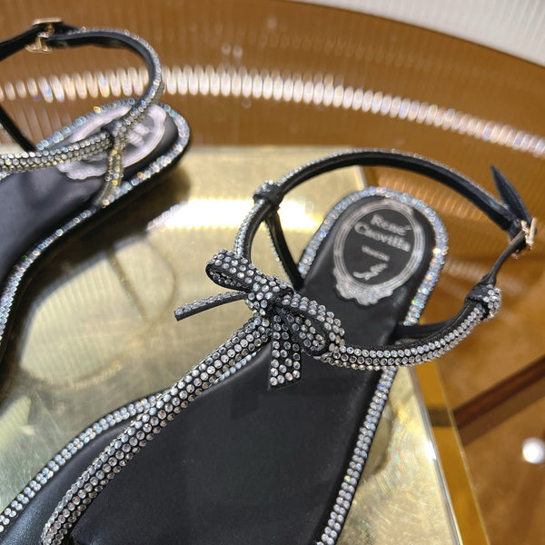 RC 25C Thong Flat-Bottom Diamond Black Silk Creo Crystal 281976