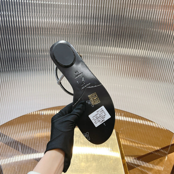 RC 25C Thong Flat-Bottom Diamond Black Silk Creo Crystal 281976