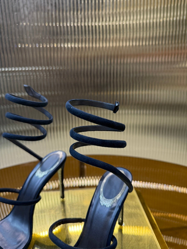 RC 25C Classic Sandals 9.5cm Navy Blue Sheepskin 310624