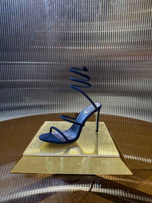 RC 25C Classic Sandals 9.5cm Navy Blue Sheepskin 310624