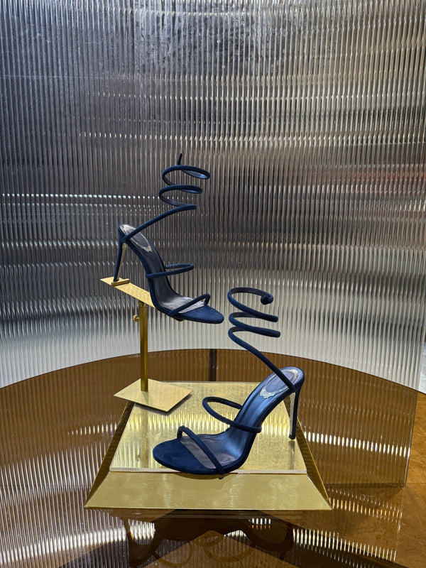 RC 25C Classic Sandals 9.5cm Navy Blue Sheepskin 310624