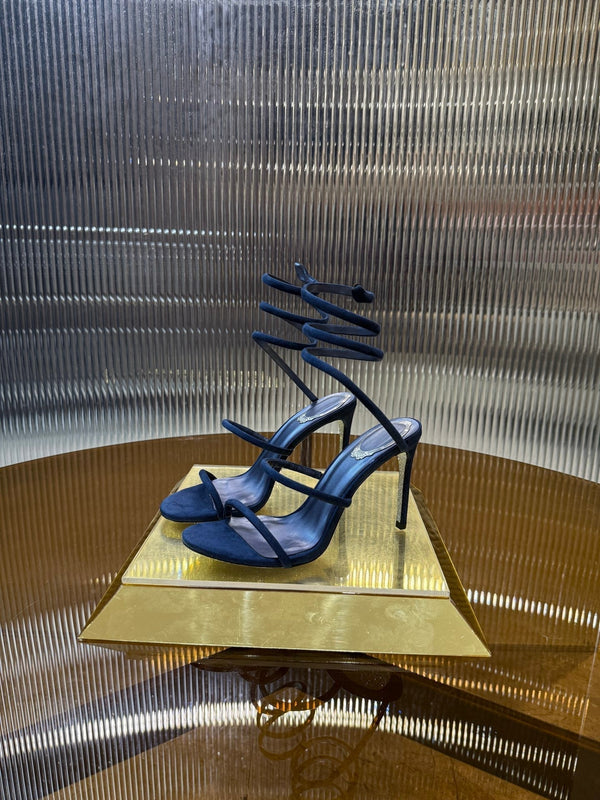 RC 25C Classic Sandals 9.5cm Navy Blue Sheepskin 310624