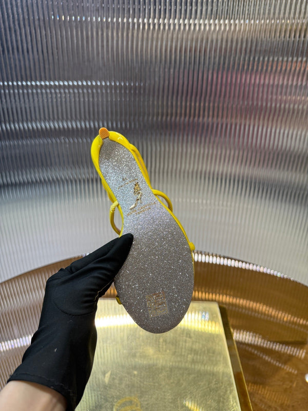 RC 25C Sandali a forma di serpente 9,5 cm Pelle di pecora gialla 310625