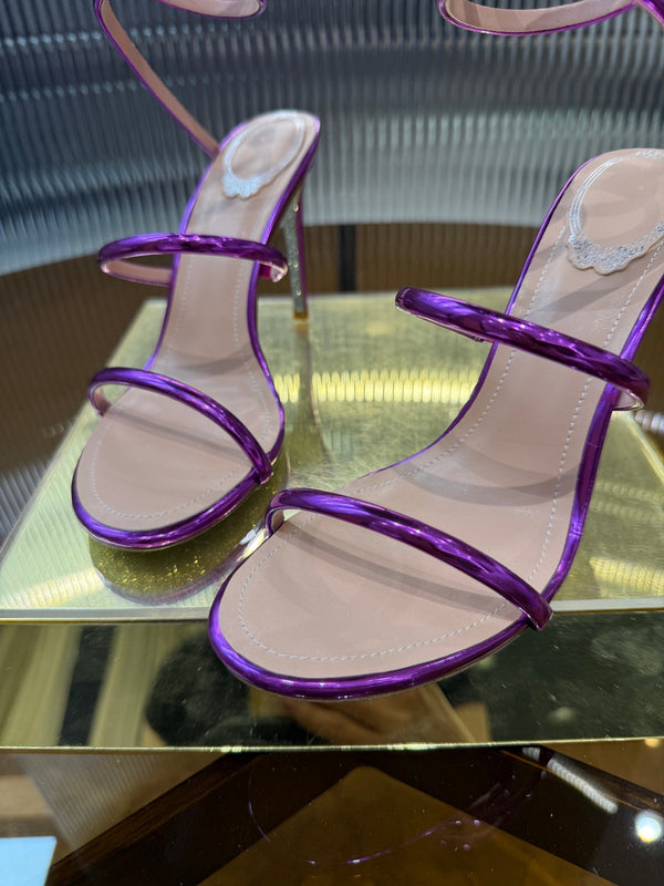 RC 25C Snake-Shaped Sandals 9.5cm Purple Sheepskin 310628