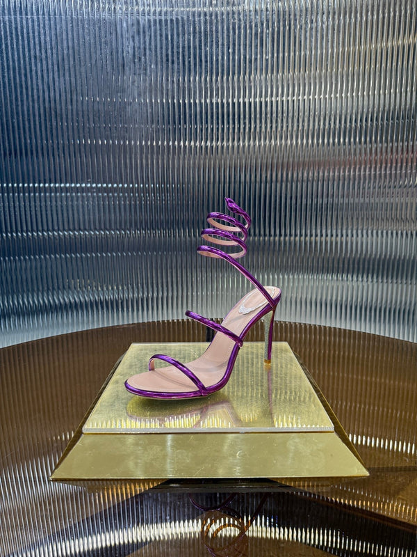 RC 25C Snake-Shaped Sandals 9.5cm Purple Sheepskin 310628