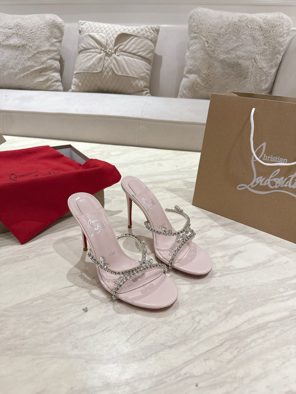 CL 25 Sandals Pink PVC Creo Rhinestones 307510