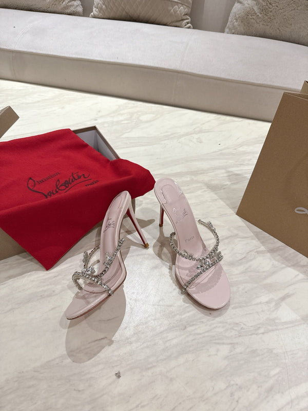 CL 25 Sandals Pink PVC Creo Rhinestones 307510