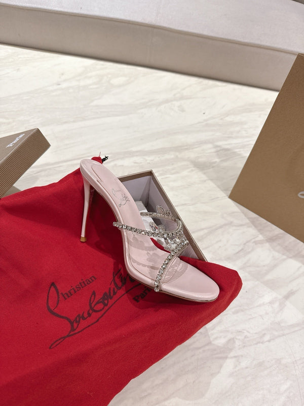 CL 25 Sandals Pink PVC Creo Rhinestones 307510