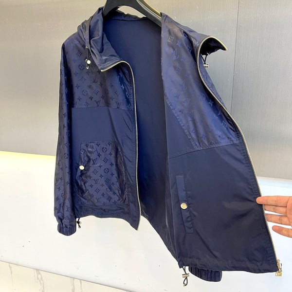 GIACCA A VENTO MONOGRAM BLU NAVY LV 238897