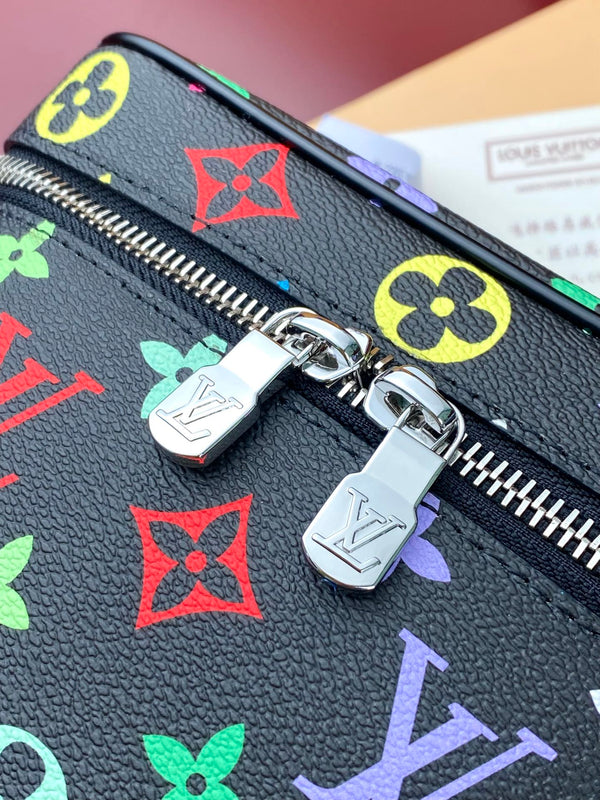 NICE BB 20 IN COLORFUL MONOGRAM CANVAS SILVER ZIPPER