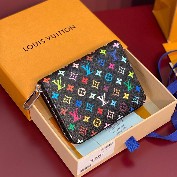 LV x TM Zippy Coin Purse Black Multicolor Monogram Canvas