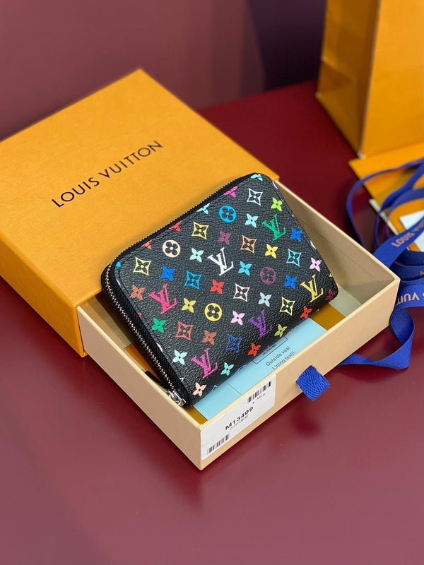LV x TM Zippy Coin Purse Black Multicolor Monogram Canvas