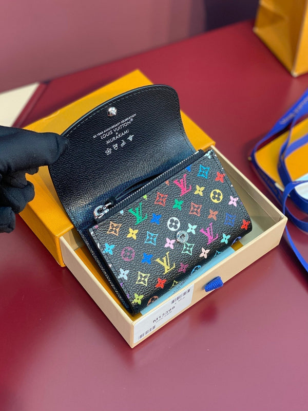 LV x TM Rosalie Coin Purse Black Multicolor Monogram Canvas