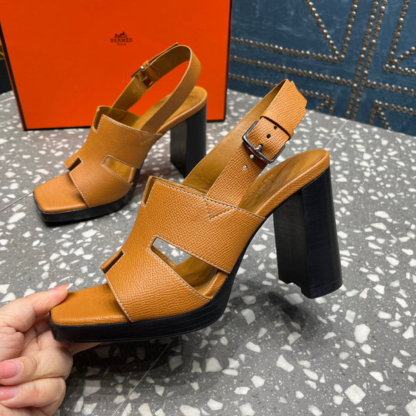 ERIS SANDAL 95 CARAMEL LAMBSKIN