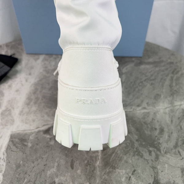 PRA Moon Boots White Recycled Nylon & Cowhide 454737