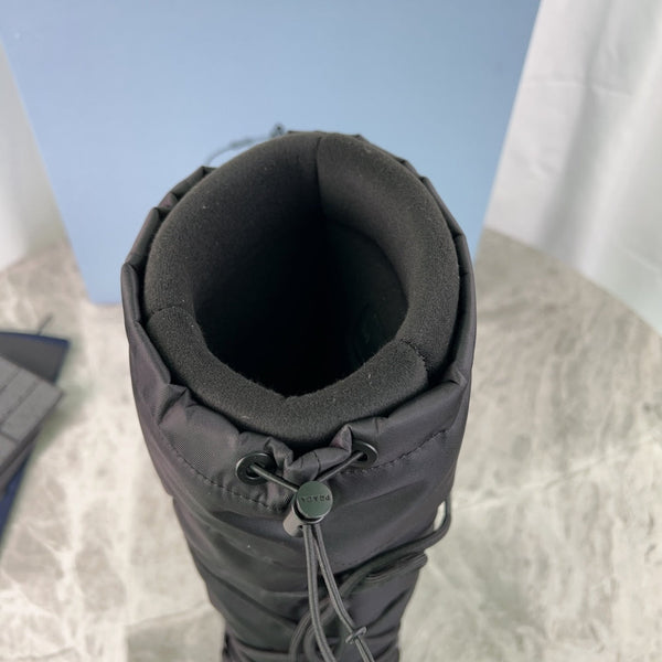 PRA Moon Boots Black Recycled Nylon & Cowhide 454739