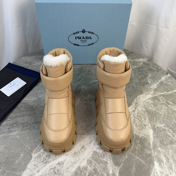 PRA 25s Boots Beige With Fur Soft Cowhide 454749