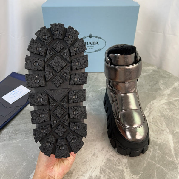 PRA 25s Boots Sliver Black With Fur Soft Cowhide 454750