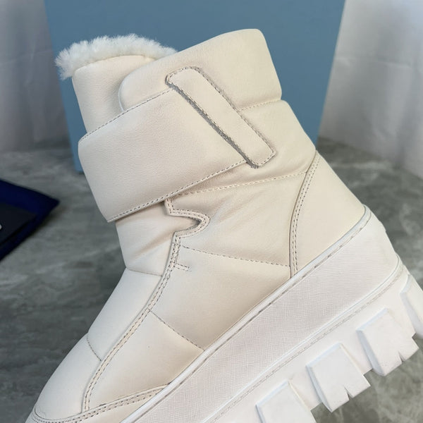 PRA 25s Boots White With Fur Soft Cowhide 454751