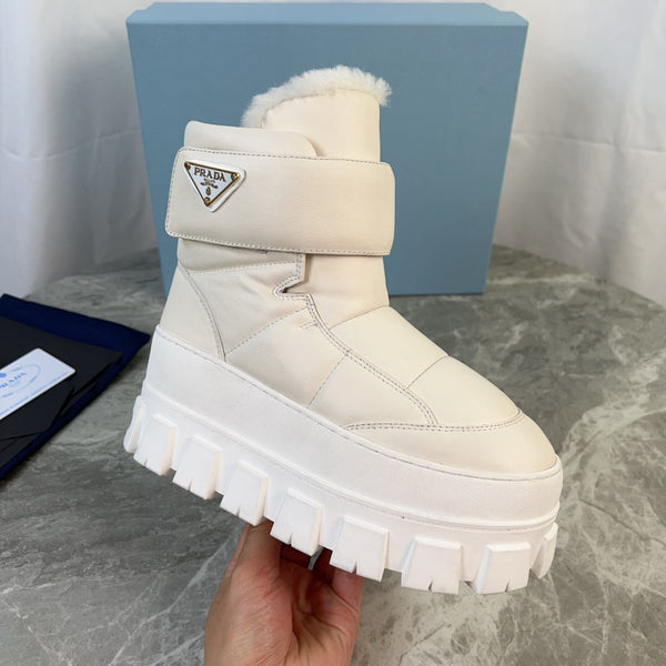 PRA 25s Boots White With Fur Soft Cowhide 454751